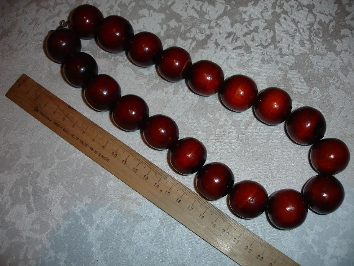 БУСЫ/намисто/коралі з дерева, НАТУРАЛЬНІ в етно-стилі; 55 см. РАРИТЕТ 5