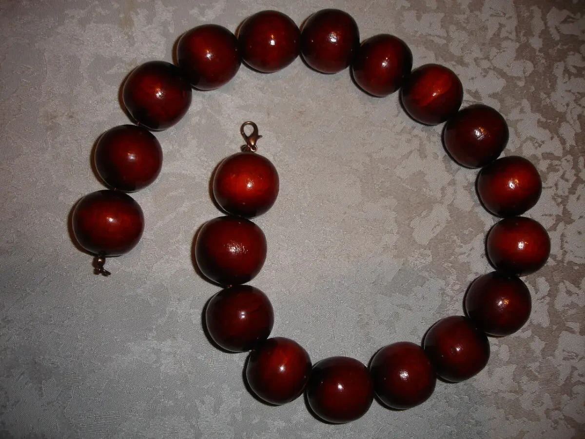 БУСЫ/намисто/коралі з дерева, НАТУРАЛЬНІ в етно-стилі; 55 см. РАРИТЕТ 3