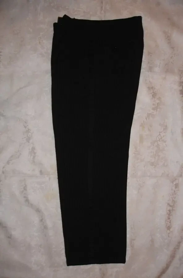 ШТАНЫ/брюки/капрі S/42 р., чорні у вертик. смужку, теплі. Для дівчат 7