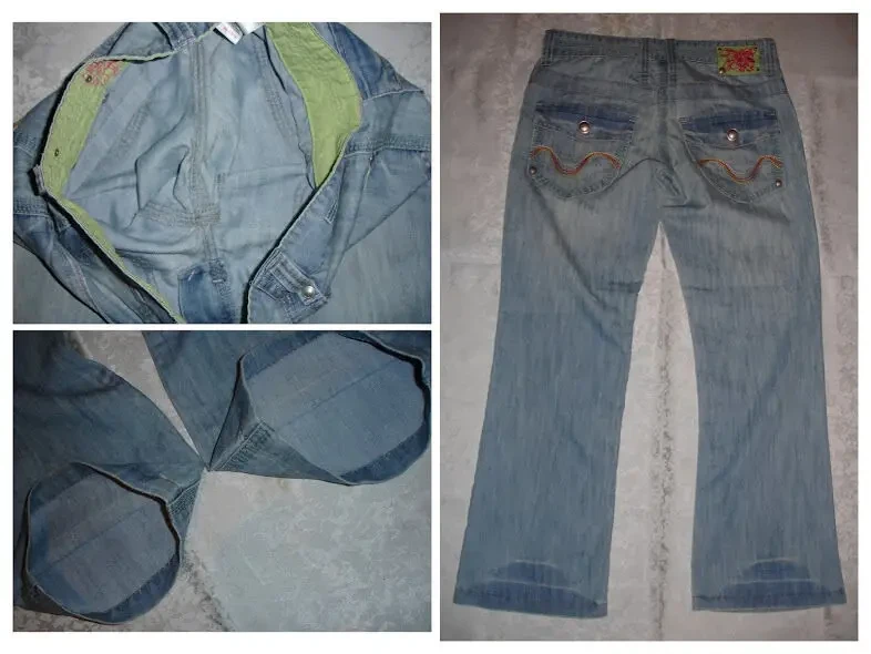 ДЖИНСЫ/джинси 42-44 р., голубі з вишивкою і темно-сірі. Для дівчат. 3