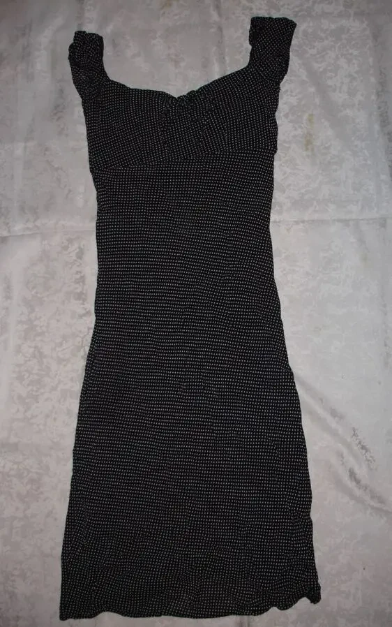 ПЛАТЬЕ/плаття XS-S-ка, LUCY Paris, ОРИГІНАЛ, темно-синє в горошок. 2