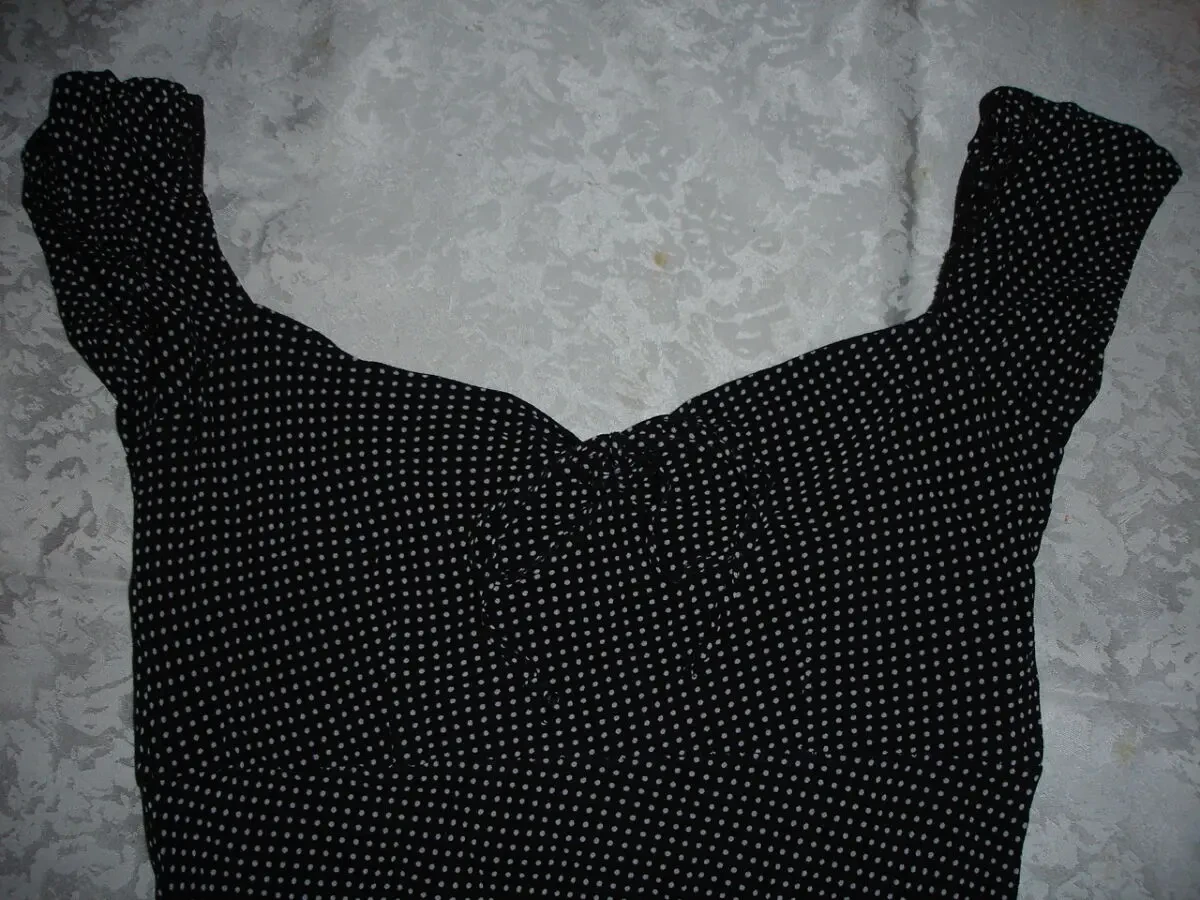 ПЛАТЬЕ/плаття XS-S-ка, LUCY Paris, ОРИГІНАЛ, темно-синє в горошок. 3