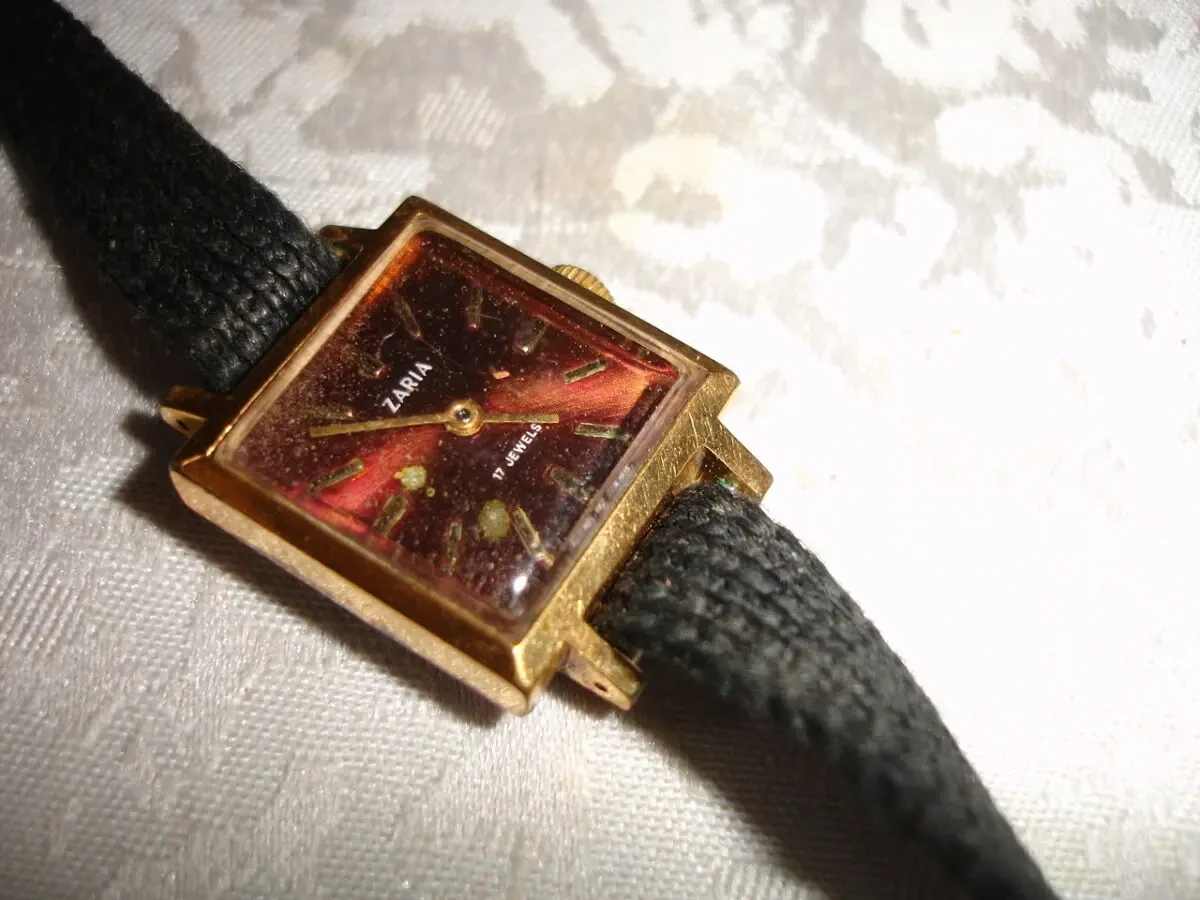 ЧАСЫ/годинник ZARIA/ЗАРЯ жіночий. 17 кам. Позолота. ПЧЗ. РАРИТЕТ. 4
