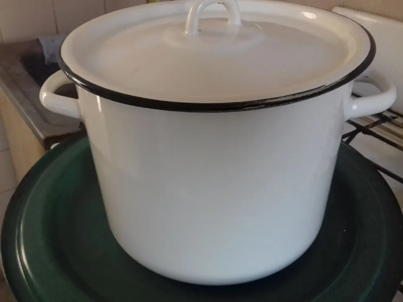 Велика кастрюля для холодцю. 6-8 л десь.