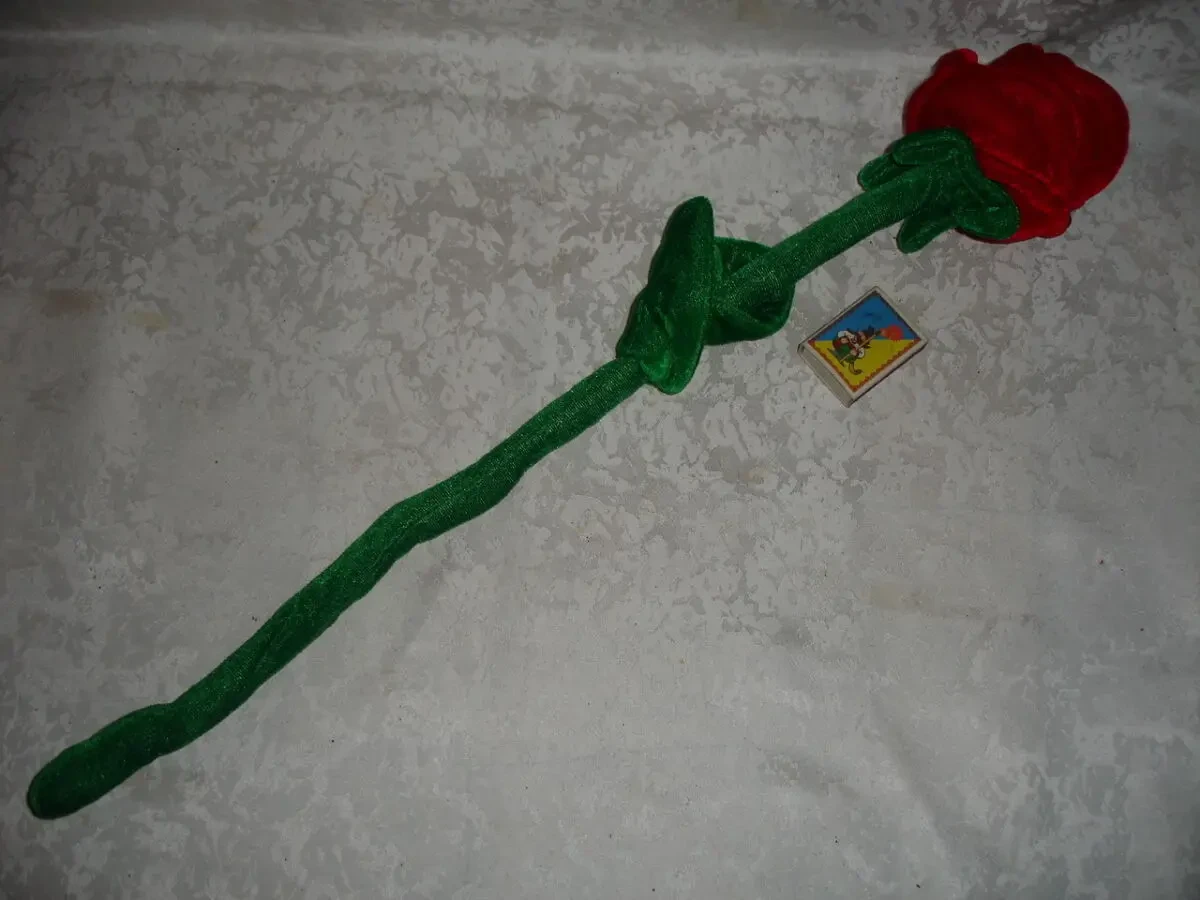 Цветок/КВІТКА червона ТРОЯНДА/роза велюрова висотою 61 см. ДЕКОР. 3