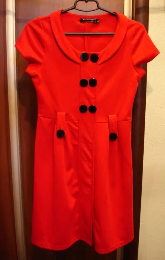 Платье/ПЛАТТЯ/сукня 42-44 р.; червона і бірюзова. ТРИКОТАЖ. Кор. рукав 2