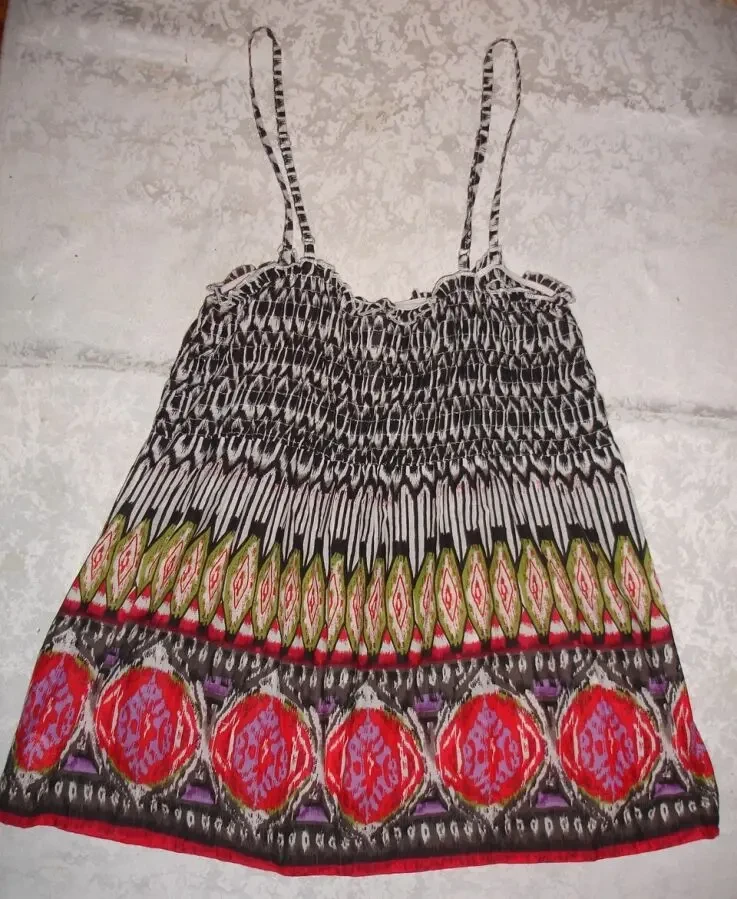 БЛУЗА/блузка/туніка 44-46 р., НАТУРАЛЬНА, на бретельках. Для вагітних. 4