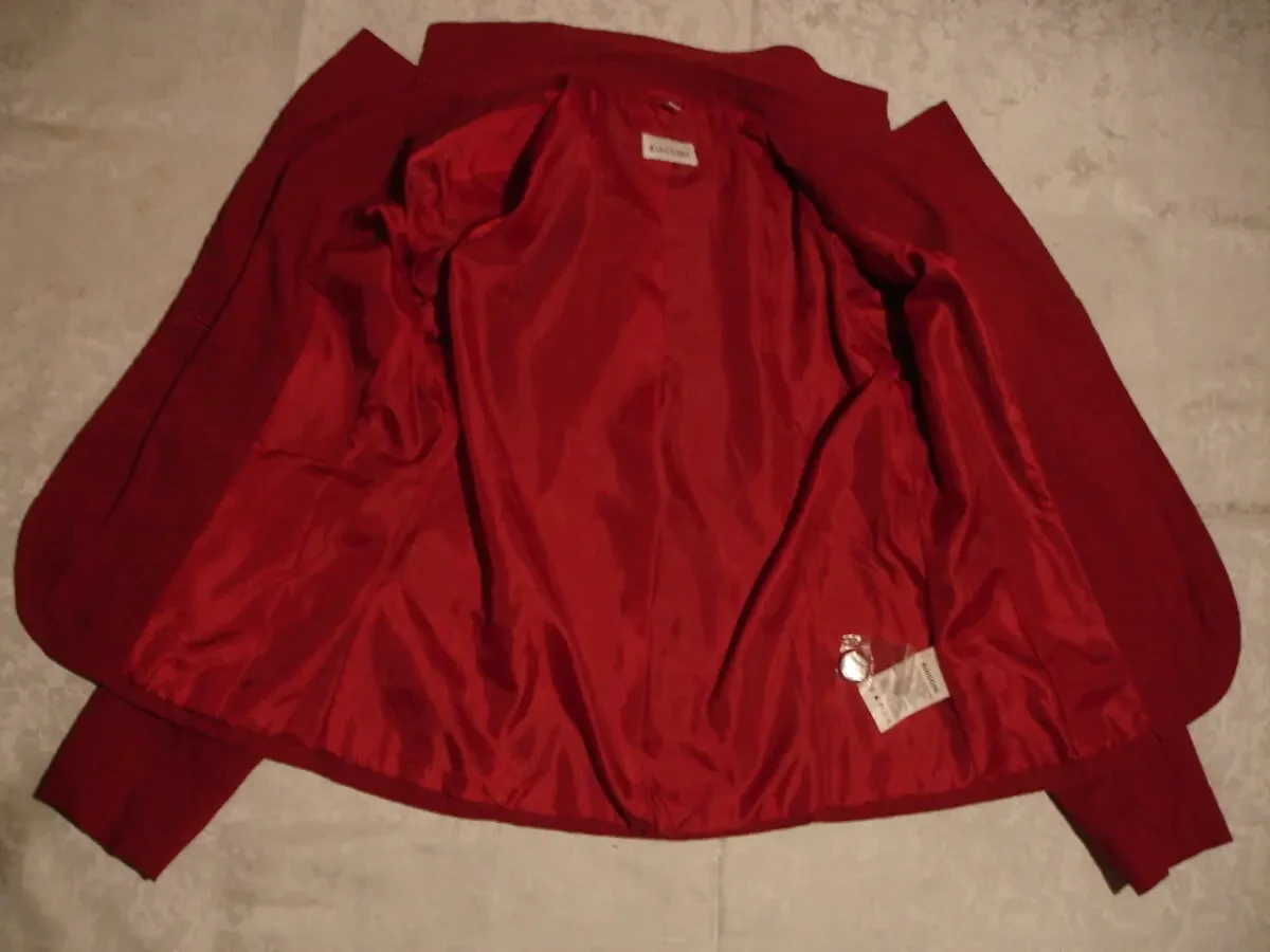 Пиджак/ПИДЖАК червоний BIAGGINI 44 р., на підкладці. Для дівчат. 2