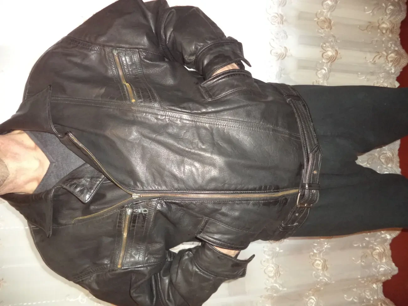 Куртка стильная кожаная мужская 4