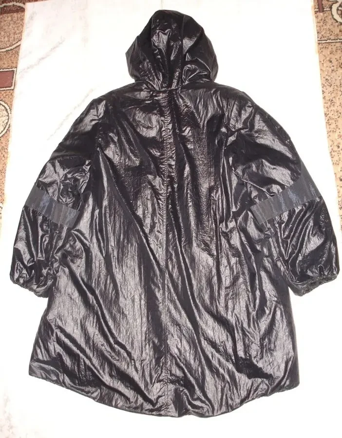 ПЛАЩ/куртка 48-50 р. ЧОРНА, утеплена, капюшон, єврозима. Для вагітних. 8