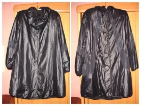 ПЛАЩ/куртка 48-50 р. ЧОРНА, утеплена, капюшон, єврозима. Для вагітних.