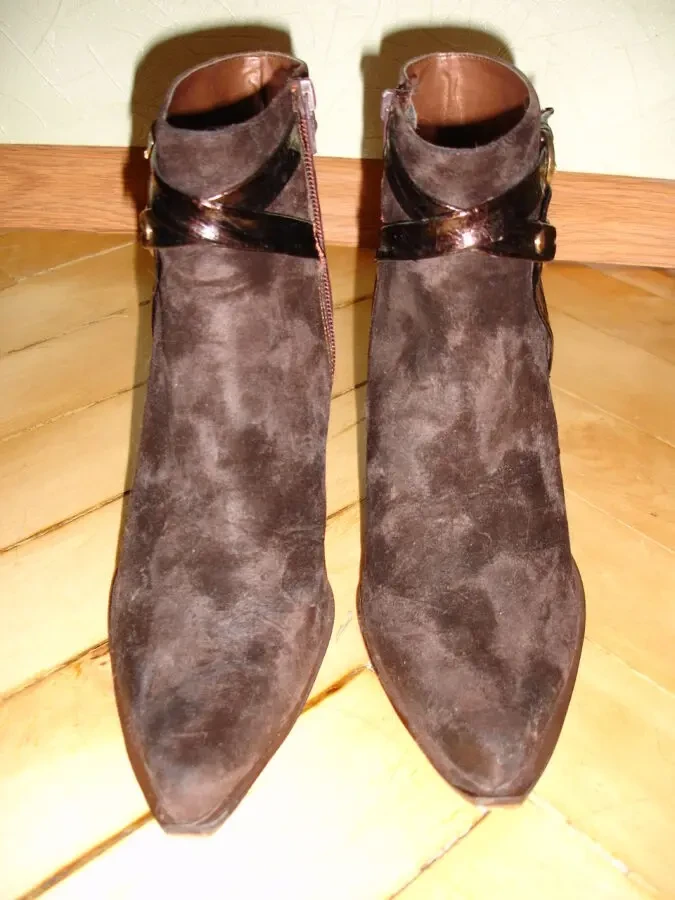 Полусапожки/ПІВЧОБІТКИ 39 р., коричневі, демісезон, каблук. Для дівчат 2