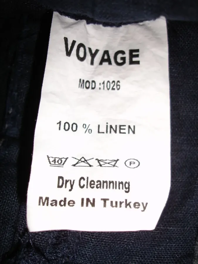 Штаны/БРЮКИ М-ка темно-сині, 100 % ЛЬОН, літні.  Для дівчат. 5