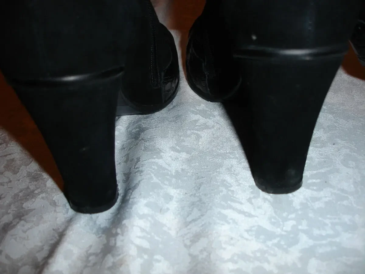 Сапоги/ЧОБОТИ 39 р. Medea, чорні. ШКІРА+ЗАМША. Демісезон. Для дівчат. 6