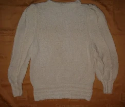 Кофта/СВЕТР/туніка М-ка біла, РУЧНА в'язка. НОВА. Для дівчат.