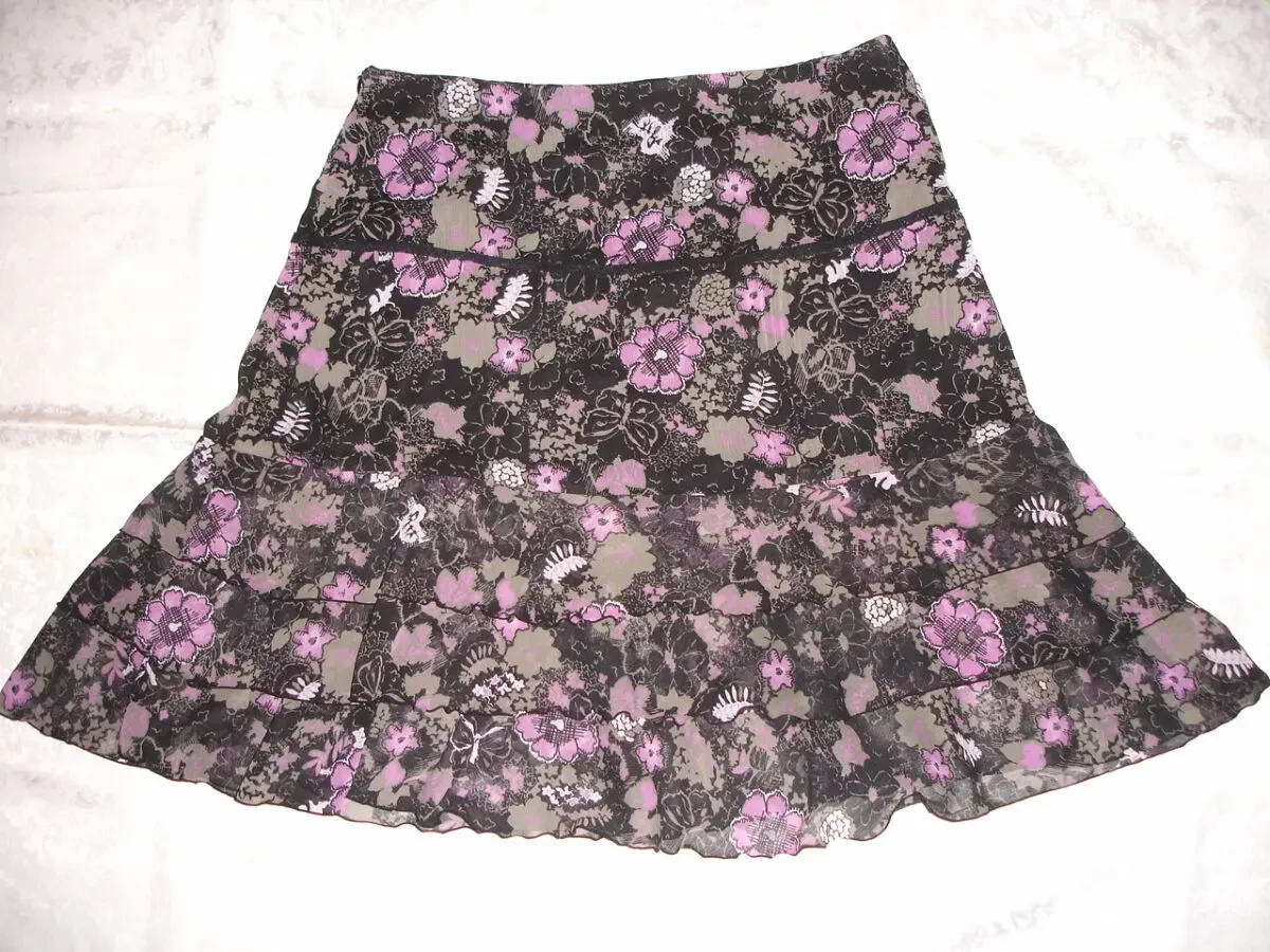 Юбка/СПІДНИЦЯ М-ка, весняно-літня, типу шифонова, з підкладкою 7