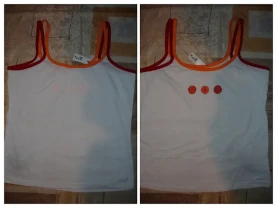 Футболка М-ка, біла на кольорових бретельках, літня. НОВА. Для дівчат.