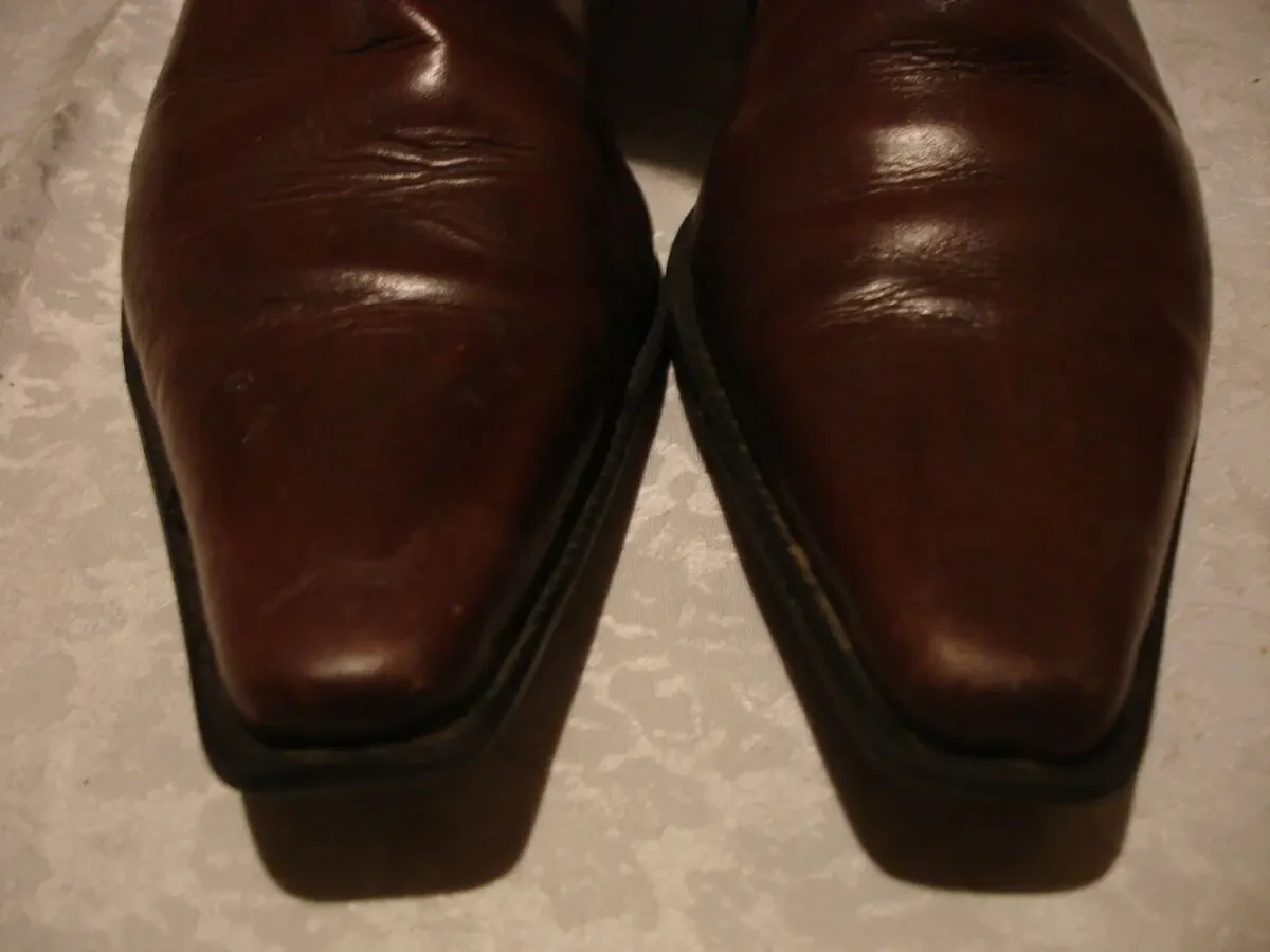 Сапоги/ЧОБОТИ 39 р., ШКІРА, коричнево-руді, демісезон, високі. 2