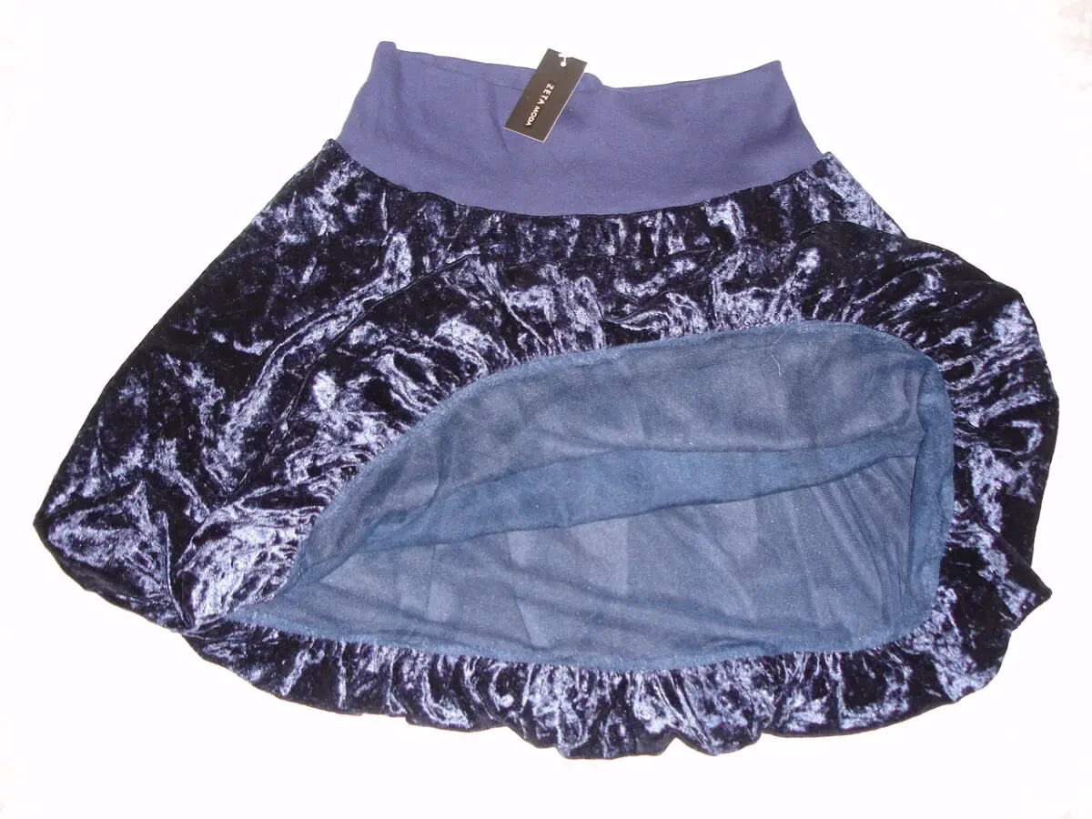 Юбка/СПІДНИЦЯ М-ка, синя, по типу БАЛОН, до колін. НОВА. Для дівчат. 3