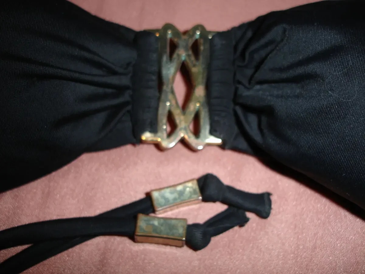 КУПАЛЬНИК М-ка роздільний: ЧОРНИЙ ліф + БІЛІ плавки. На зав'язки. 5