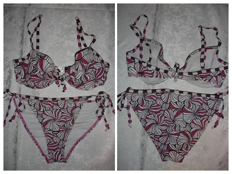 КУПАЛЬНИК 12-ка, роздільний, S.Oliver, фіолетово-білий, квітковий.