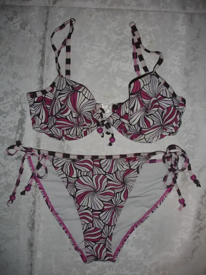 КУПАЛЬНИК 12-ка, роздільний, S.Oliver, фіолетово-білий, квітковий. 2