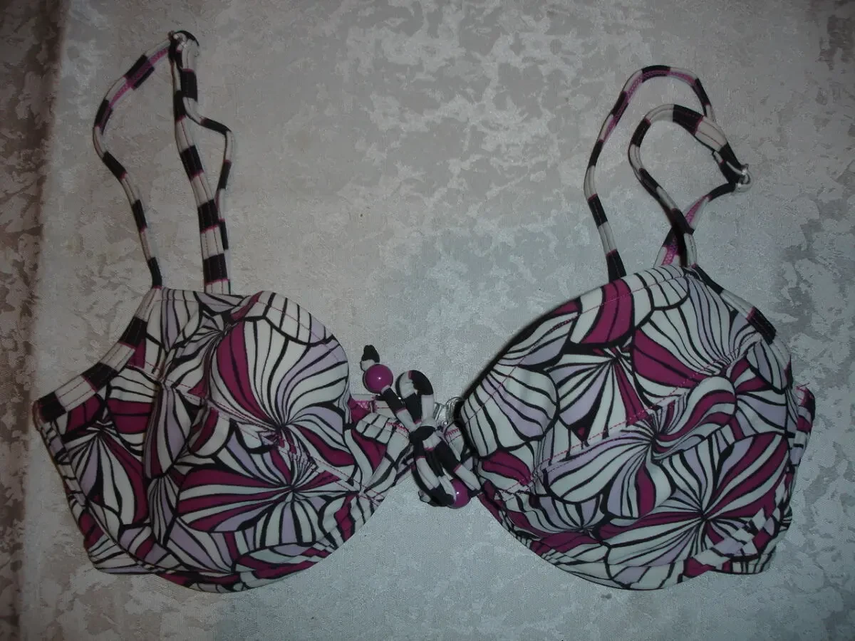 КУПАЛЬНИК 12-ка, роздільний, S.Oliver, фіолетово-білий, квітковий. 3