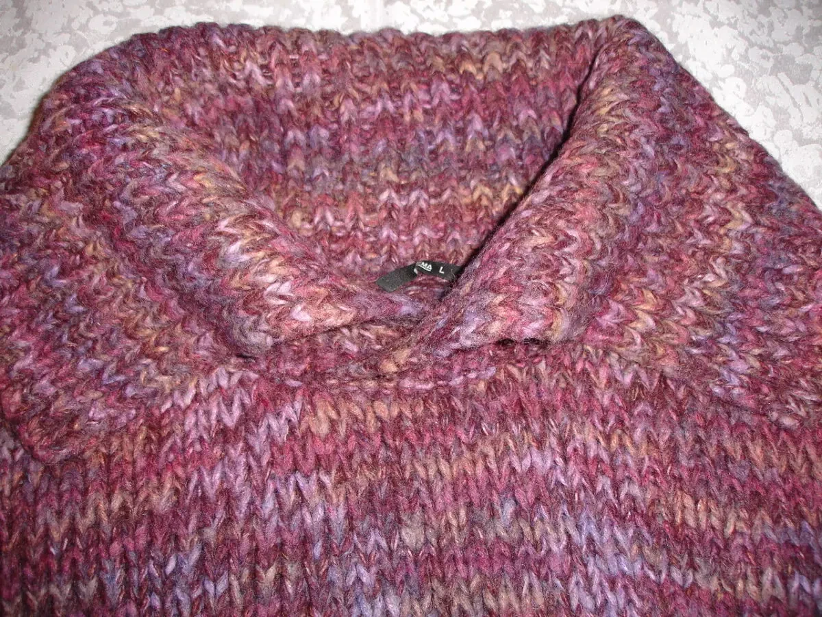 Свитер/СВЕТР теплий М-ка, 20% шерсть, у фіолетовій гамі. Для дівчат. 2