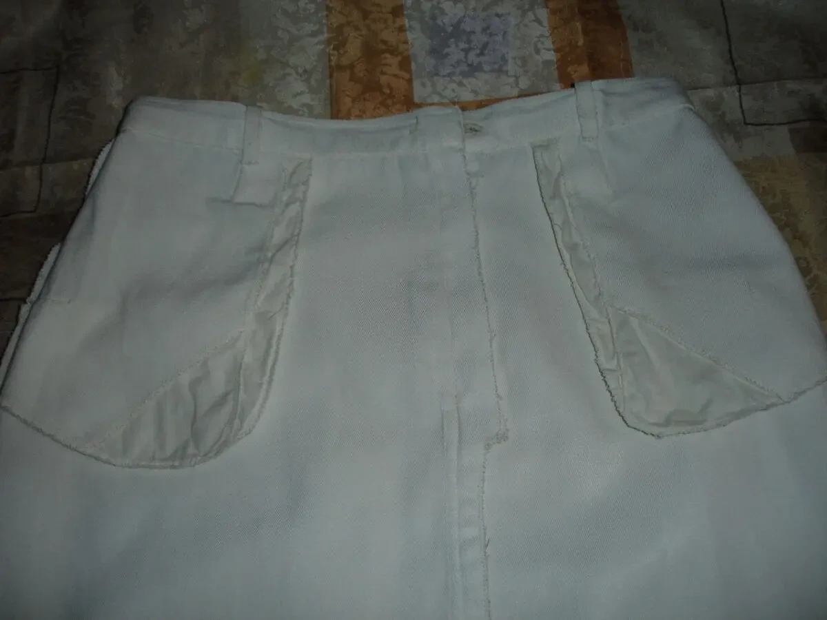 Юбка/СПІДНИЦЯ М-ка БІЛА, 4-клинка. Міді. Дві кишені. 8