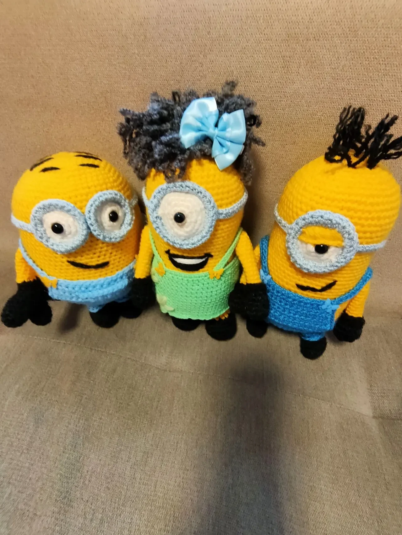 міньйони посіпаки мультяшні герої вязана іграшка