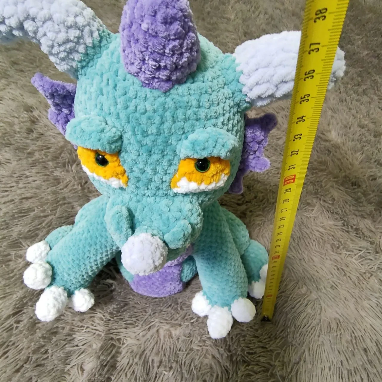 іграшка вязана дизайнерська дракончик ручна робота 5