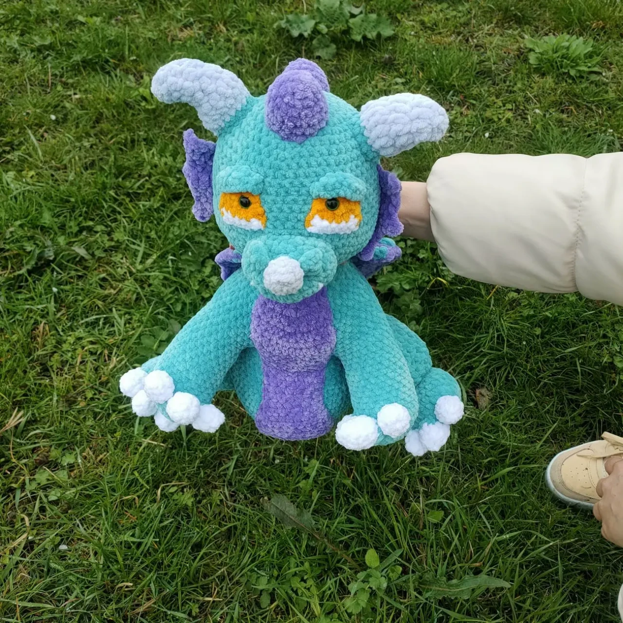 іграшка вязана дизайнерська дракончик ручна робота