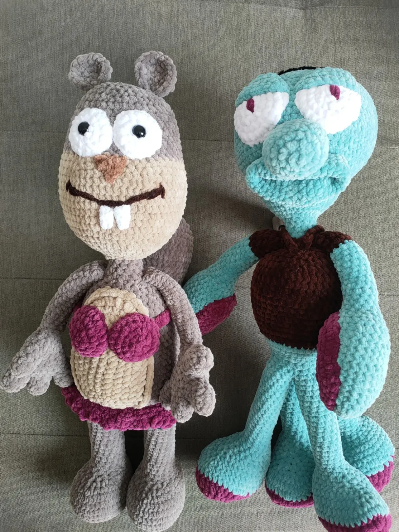 губка боб жовта іграшка вязана мультяшний ручна робота 8