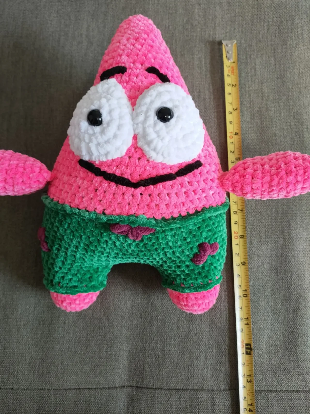 губка боб жовта іграшка вязана мультяшний ручна робота 6