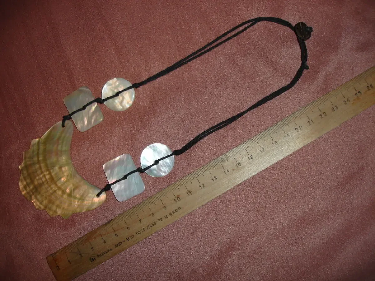 Колье/КОЛЬЄ/намисто з натурального ПЕРЛАМУТРУ, колір молочний. 41 см 2