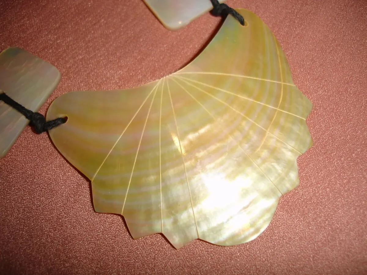 Колье/КОЛЬЄ/намисто з натурального ПЕРЛАМУТРУ, колір молочний. 41 см 4