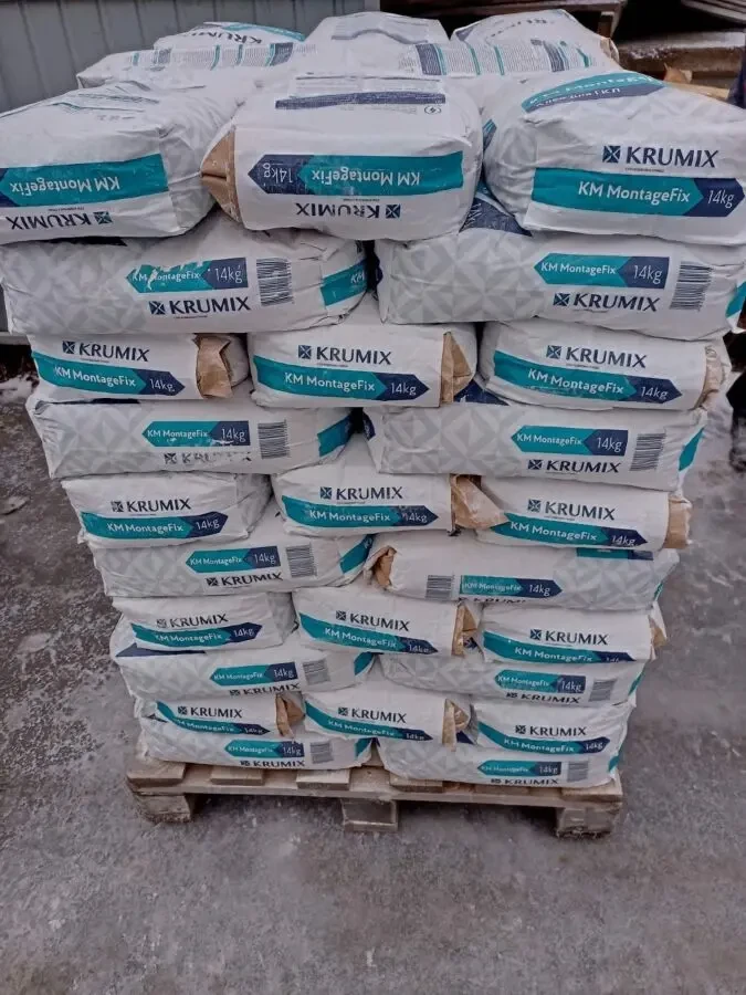 Клей для гипсокартона MontageFix TM KRUMIX, 14 кг (аналог Knauf Perlfi 3