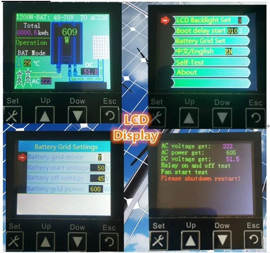 Сонячний грідінверктор 1200 вт. з лімітером (для економії електроенер 4