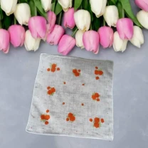 Женский № 2 -л1 красивый носовой платок женский белый в цветы