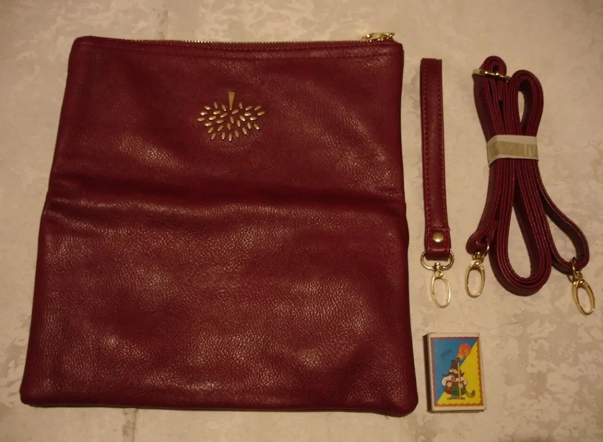СУМКА бордова 26 х 28 см; жіноча. НОВА. Mulberry. ПОДАРУНОК. 2