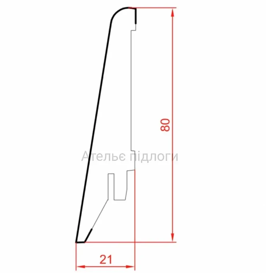 Плінтус МДФ SUPER PROFIL ПП1682 Білий 3