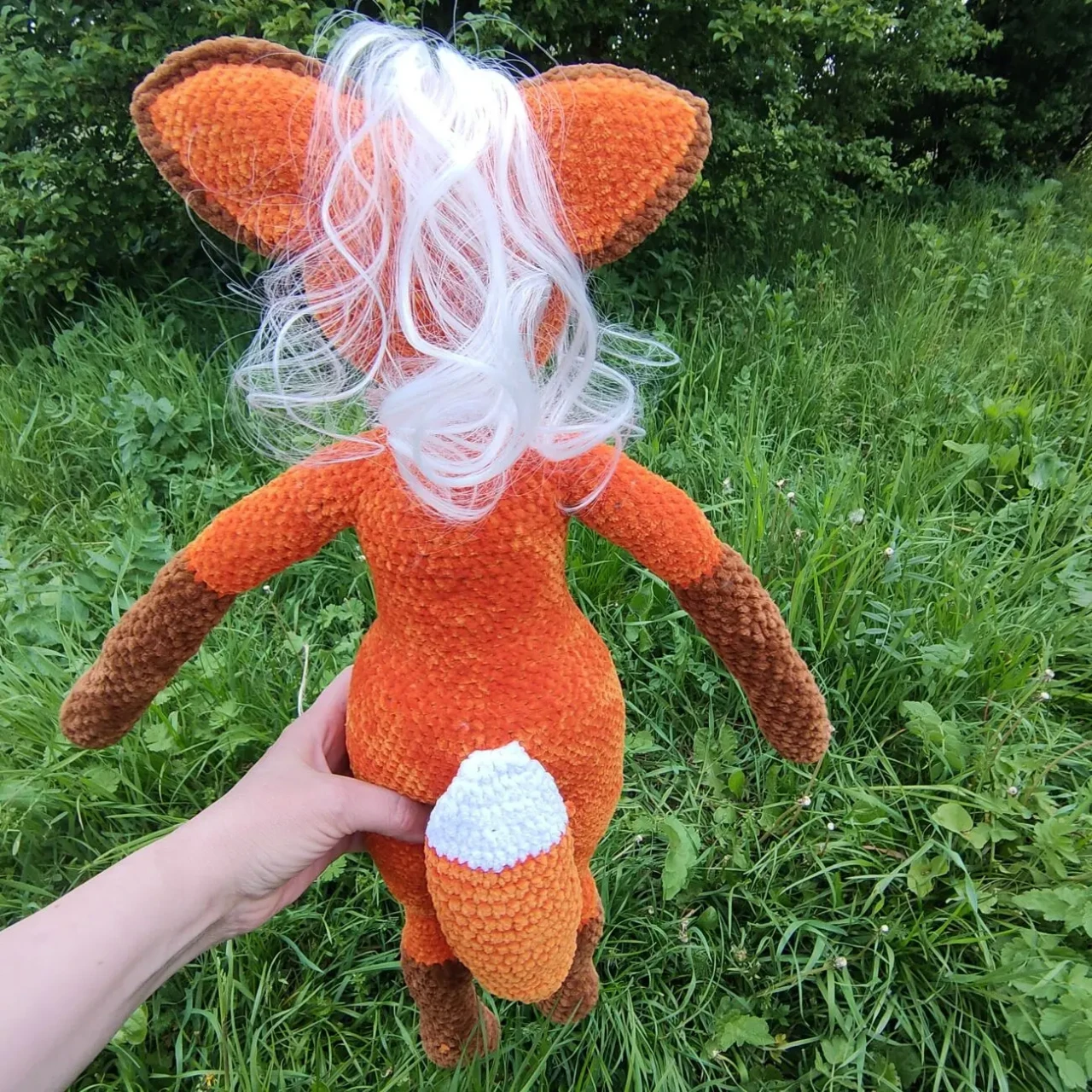 іграшка лисичка.лисиця  іграшка мяка вязана крючком ручна робота 2