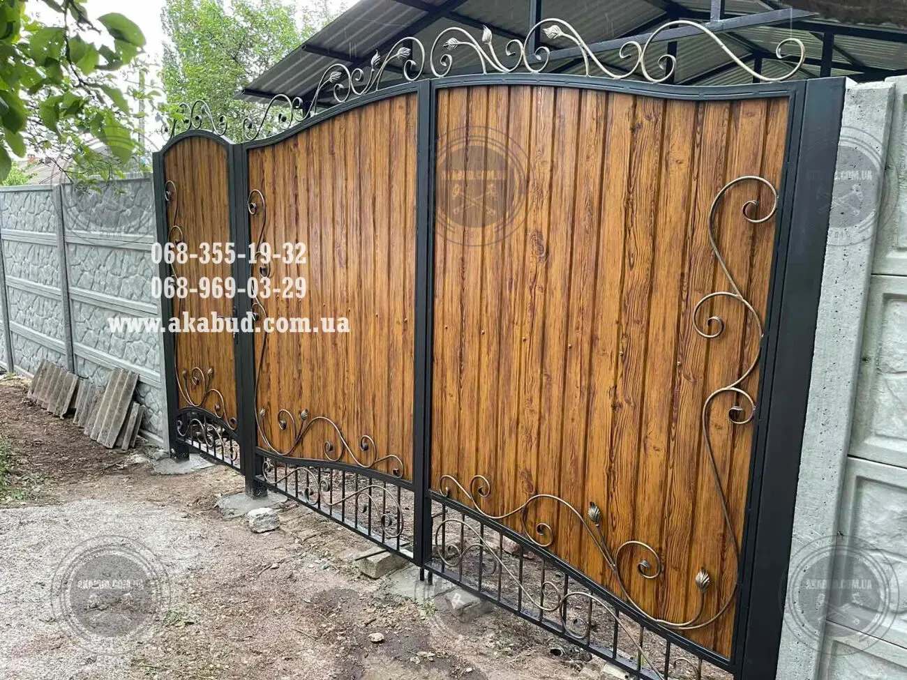 Ворота распашные, ворота откатные, навесы, балконы, заборы 4