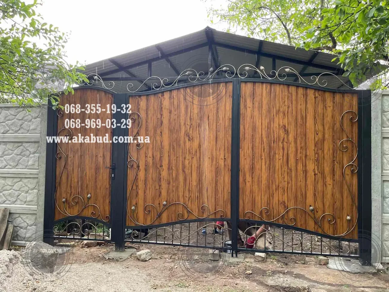 Ворота распашные, ворота откатные, навесы, балконы, заборы 3
