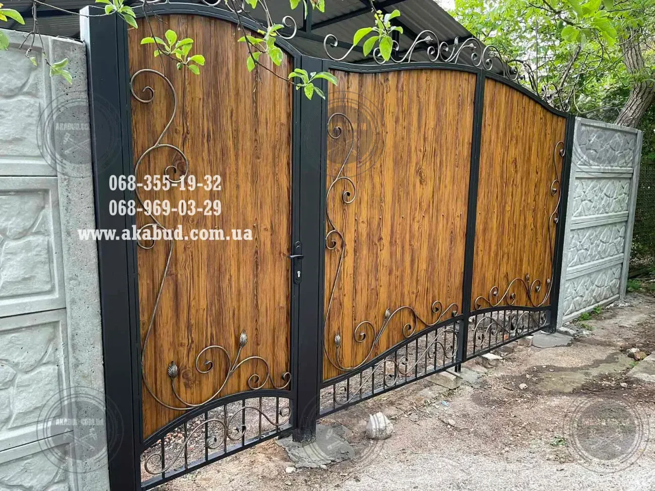 Ворота распашные, ворота откатные, навесы, балконы, заборы 2