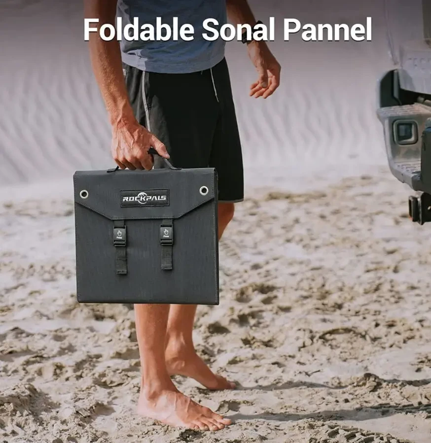 Мощная складная солнечная панель Rockpals 60 Watt. 6