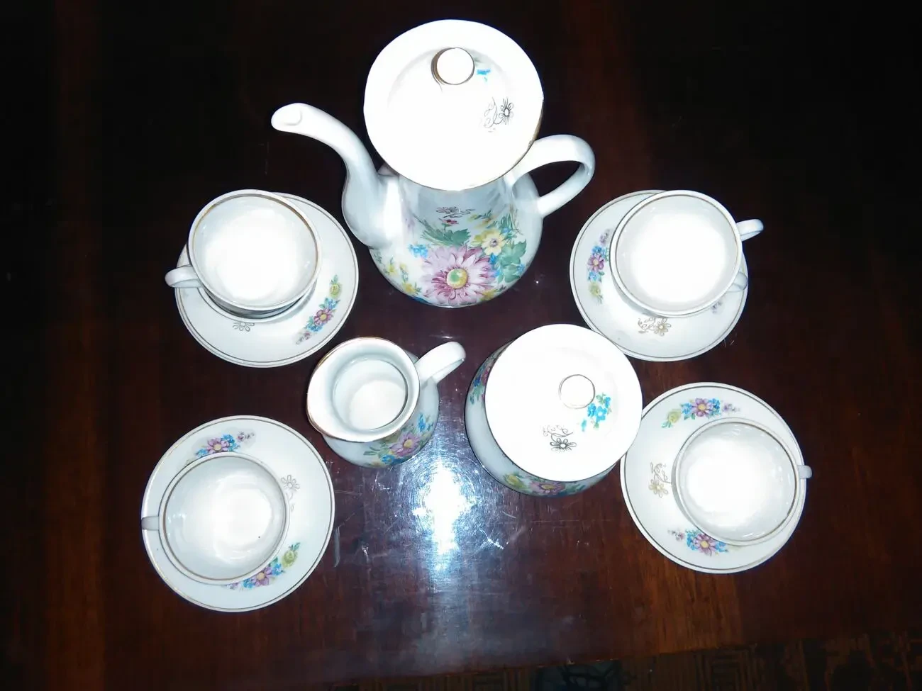 Сервиз кофейный с позолотой 4