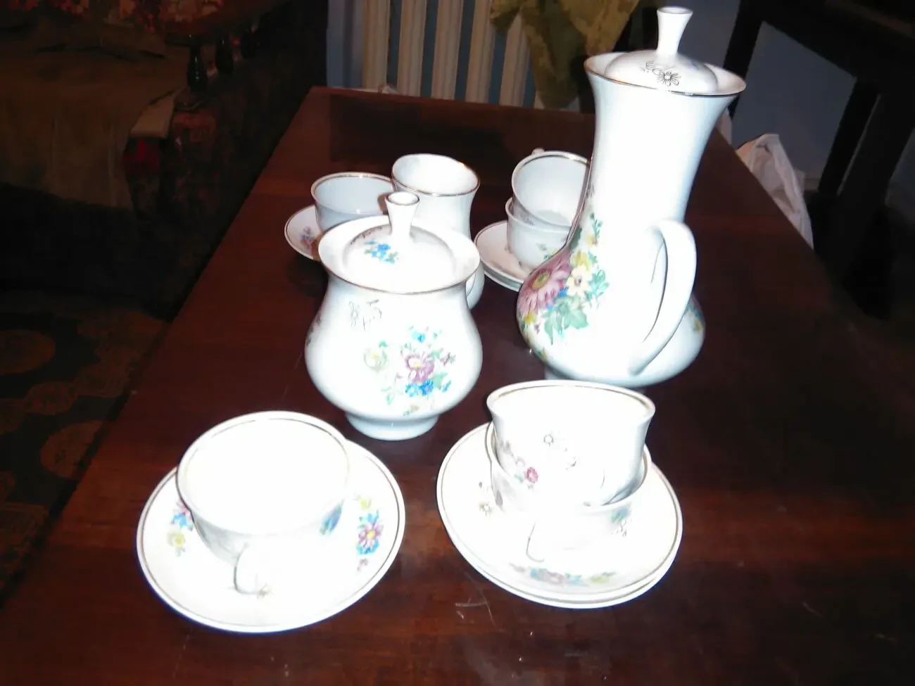 Сервиз кофейный с позолотой 6