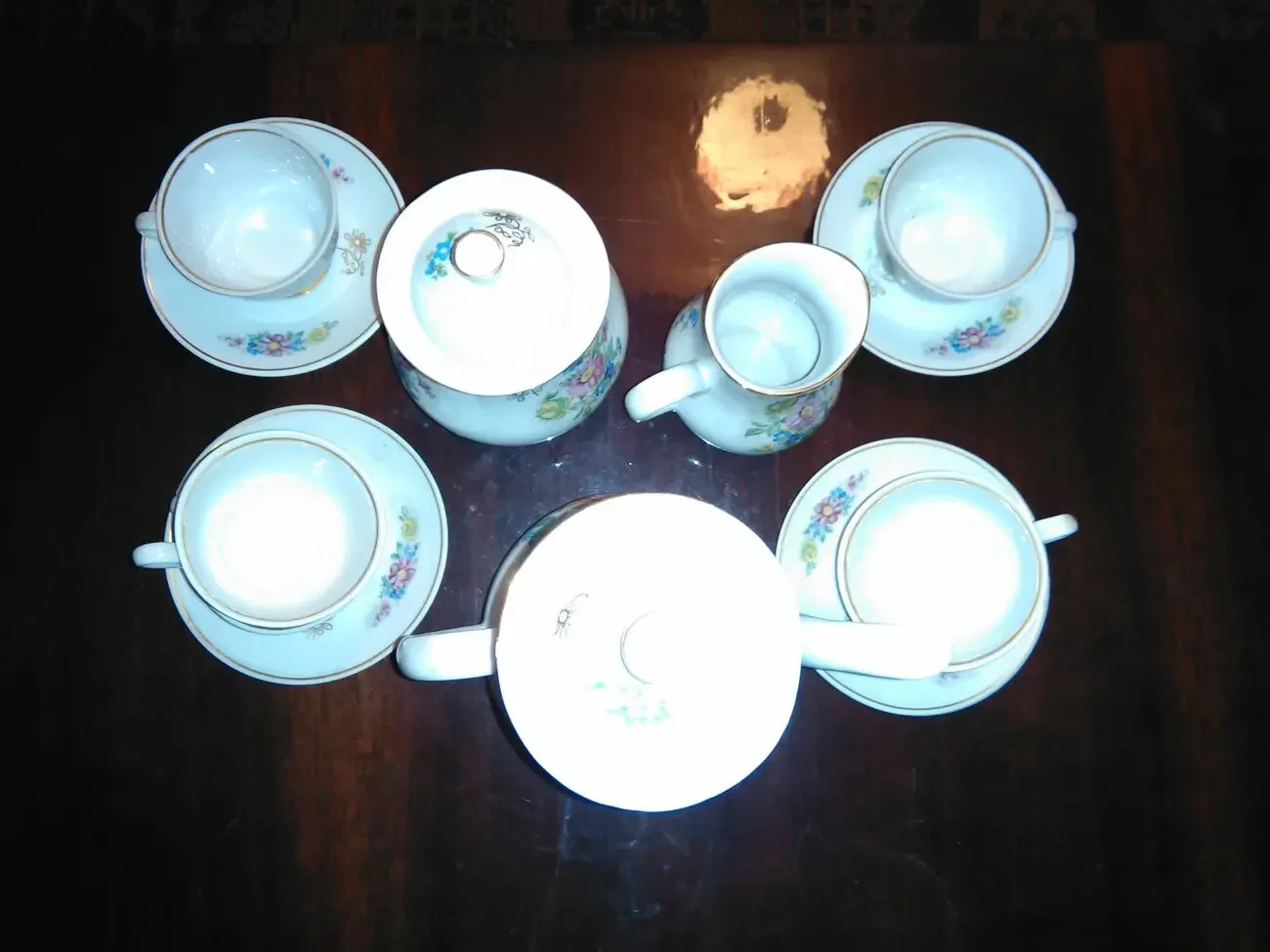 Сервиз кофейный с позолотой 5