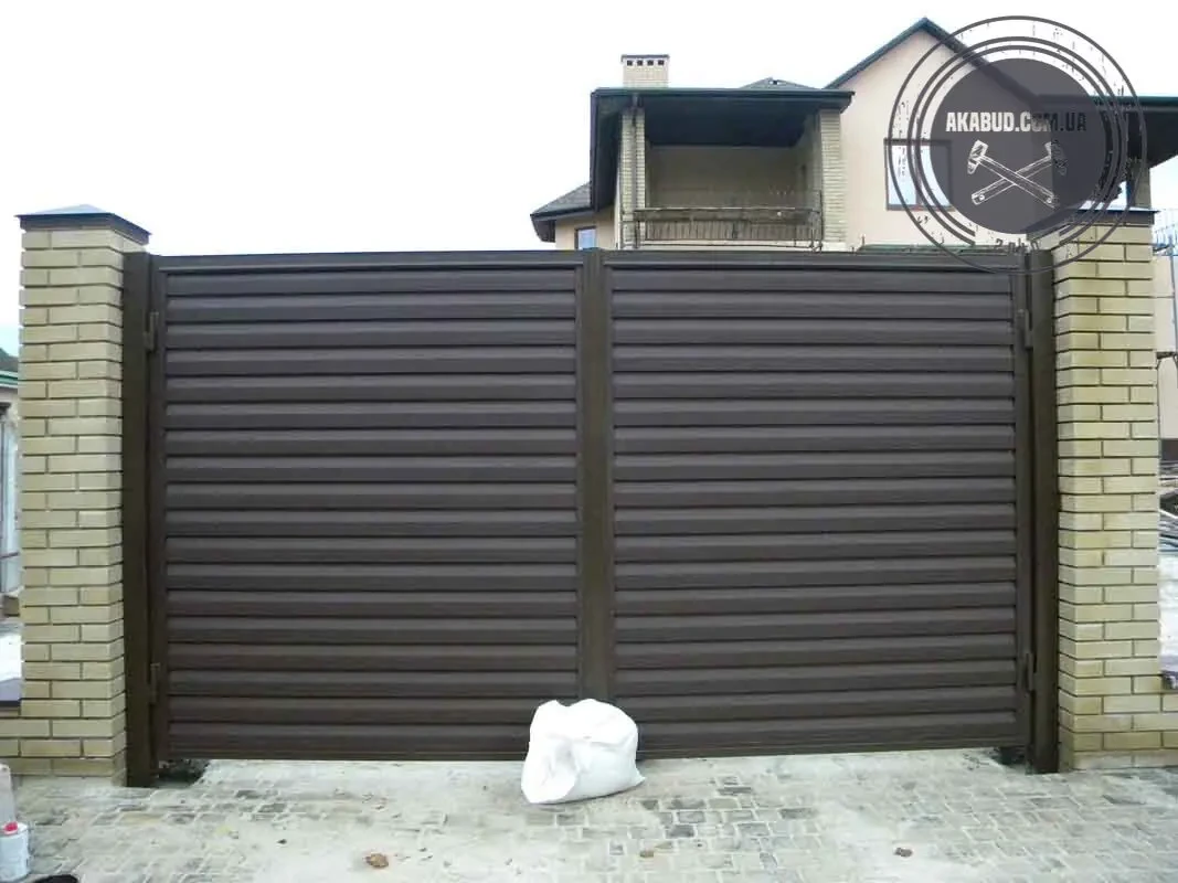 Ворота распашные, ворота откатные, навесы, козырьки, заборы, калитки, 4